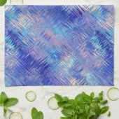 Sapphire Blue Scribged Texture Theedoek (Gevouwen)