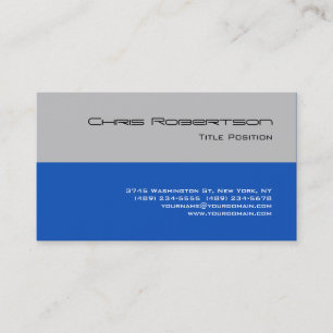 Sapphire Blue Silver Grey Charming Visitekaartje