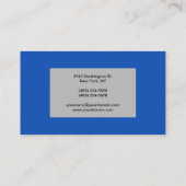 Sapphire Blue Silver Grey Trendy Visitekaartje (Achterkant)