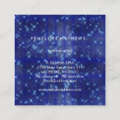 Sapphire Blue Sparkle Beauty Stylist Vierkante Visitekaartje (Achterkant)