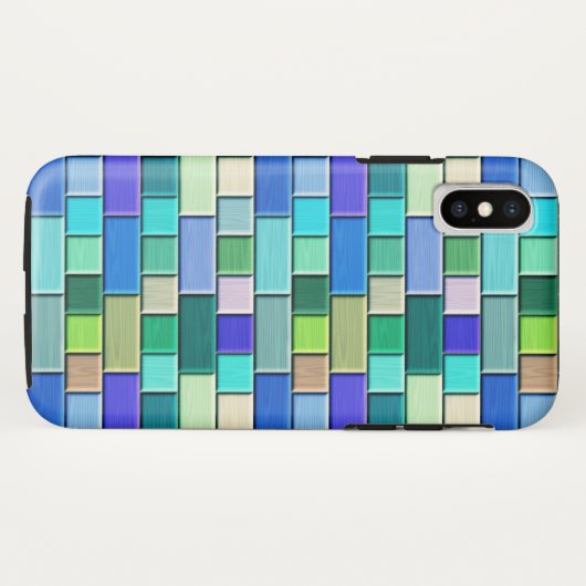 Sapphire Blue Tegels Case-Mate iPhone Case (Achterkant (horizontaal))