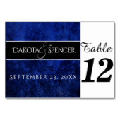 Sapphire Blue Velvet | Moody Jewel Tone Bruiloft Kaart (Achterkant)