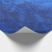 Sapphire Blue Velvet Wrapping Paper Cadeaupapier (Hoek)