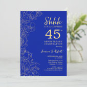 Sapphire Blue Verrassing 45ste verjaardag Kaart (Staand voorkant)