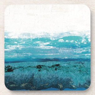 Sapphire Blue-Waterverf Drankjes Onderzetter