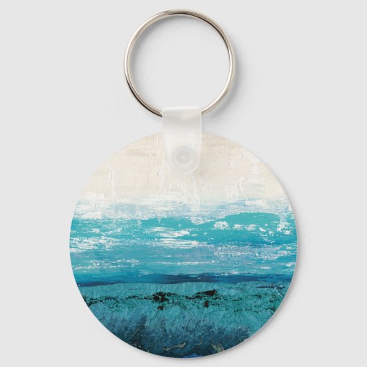 Sapphire Blue-Waterverf Sleutelhanger (Voorkant)