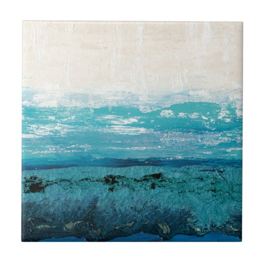 Sapphire Blue-Waterverf Tegeltje (Voorkant)