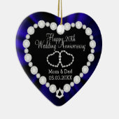 Sapphire Blue Wedding Jubileum | DIY-tekst   Keramisch Ornament (Rechts)