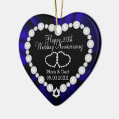 Sapphire Blue Wedding Jubileum | DIY-tekst   Keramisch Ornament (Links)