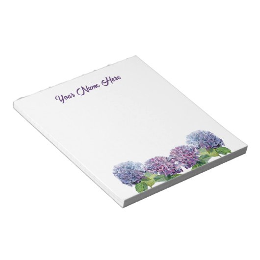Sapphire Blues Hydrangea Notitieblok (Schuin)