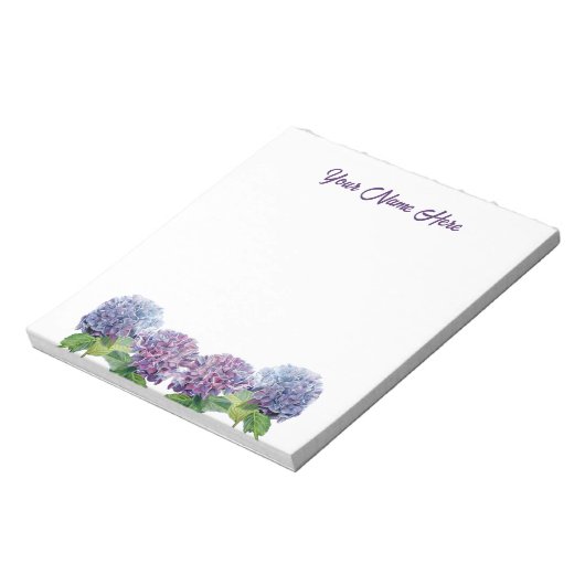 Sapphire Blues Hydrangea Notitieblok (Linkerzijde)