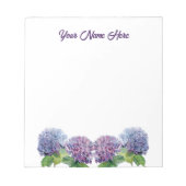 Sapphire Blues Hydrangea Notitieblok (Voorkant)