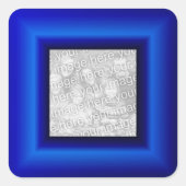 Sapphire Border Vierkante Sticker (Voorkant)