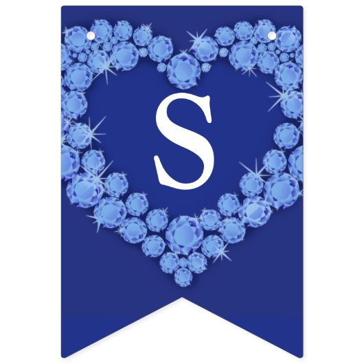 Sapphire bruiloft 45e verjaardag aangepaste foto vlaggetjes (Eerste vlag)