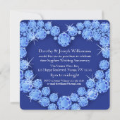 Sapphire bruiloft hart Uitnodiging 45 jaar feest (Achterkant)