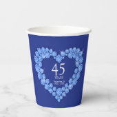 Sapphire bruiloft herdenkingsdag aangepaste foto b papieren bekers (Achterkant)