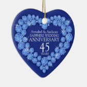 Sapphire Bruiloft Jubileum hart ornament (Rechts)