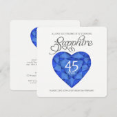 Sapphire bruiloft liefde voor zo sterke hart water kaart (Voorkant / Achterkant)