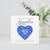 Sapphire bruiloft liefde voor zo sterke hart water kaart (Staand voorkant)