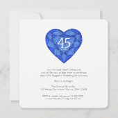 Sapphire bruiloft liefde voor zo sterke hart water kaart (Achterkant)