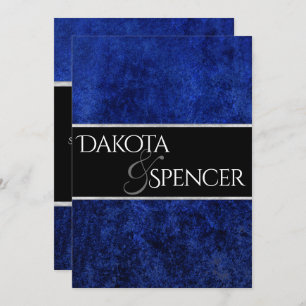 Sapphire Bruiloft Royal Cobalt Blue Party Modern Kaart