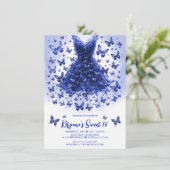 Sapphire Butterfly Jurk September Birthstone Kaart (Staand voorkant)