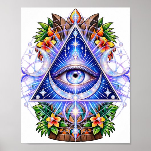 Sapphire Celestial Eye Poster (Voorkant)