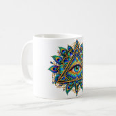Sapphire Chevron Eye Koffiemok (Voorkant links)