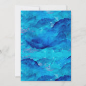 Sapphire Cloud Window Monogram Weddenschap Kaart (Achterkant)