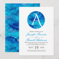 Sapphire Cloud Window Monogram Weddenschap