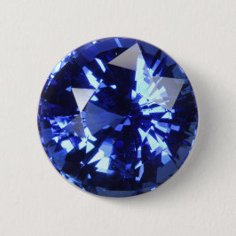 Sapphire Dark Blue Gemstone September Birthstone Ronde Button 5,7 Cm