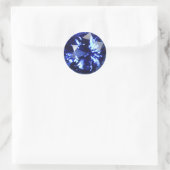 Sapphire Dark Blue Gemstone September Birthstone Ronde Sticker (Tas)