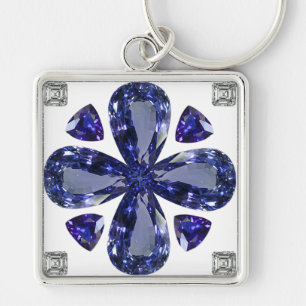 Sapphire Diamond Art, Blue Sleutelhanger