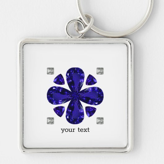 Sapphire Diamond Art, Blue Sleutelhanger (Voorkant)