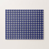 Sapphire Diamond Gemstone Art Blue Legpuzzel (Horizontaal)