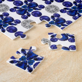 Sapphire Diamond Gemstone Art Blue Legpuzzel (Zijkant)
