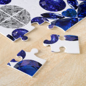 Sapphire Diamond Gemstone Art Blue Legpuzzel (Zijkant)