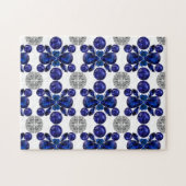 Sapphire Diamond Gemstone Art Blue Legpuzzel (Horizontaal)