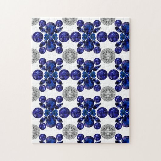 Sapphire Diamond Gemstone Art Blue Legpuzzel (Verticaal)