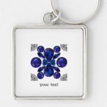 Sapphire Diamond Gemstone Art Blue