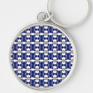 Sapphire Diamond Gemstone Art Blue Sleutelhanger