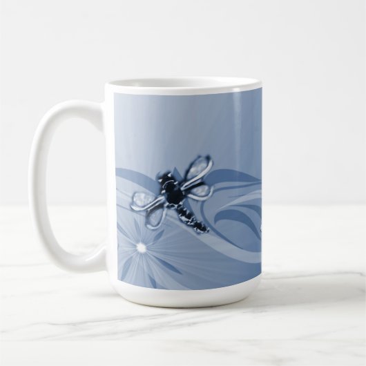 Sapphire Dragonflies Coffee Mok (Links)