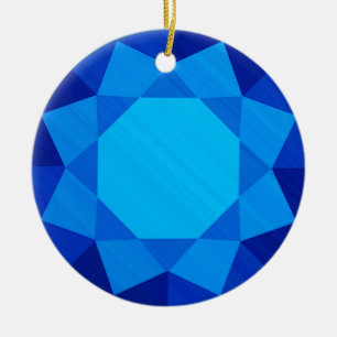 Sapphire Edelsteen / Jewel Graphic Afbeelding Keramisch Ornament