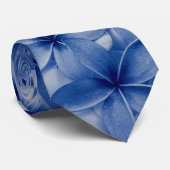 Sapphire en Azure Flowers Stropdas (Opgerold)