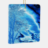 Sapphire en Iced Blue Stormy Sky Keramisch Ornament (Rechts)