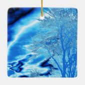 Sapphire en Iced Blue Stormy Sky Keramisch Ornament (Achterkant)