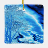 Sapphire en Iced Blue Stormy Sky Keramisch Ornament (Voorkant)