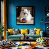 Sapphire Eyes en kleurrijk plezier Canvas Afdruk