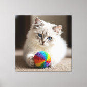 Sapphire Eyes en kleurrijk plezier Canvas Afdruk (Voorkant)