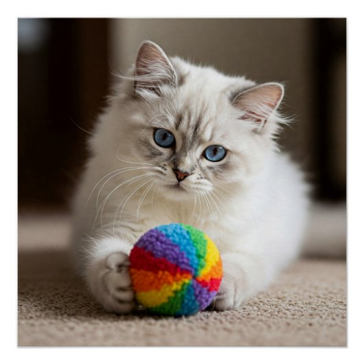 Sapphire Eyes en kleurrijk plezier Perfect Poster (Voorkant)